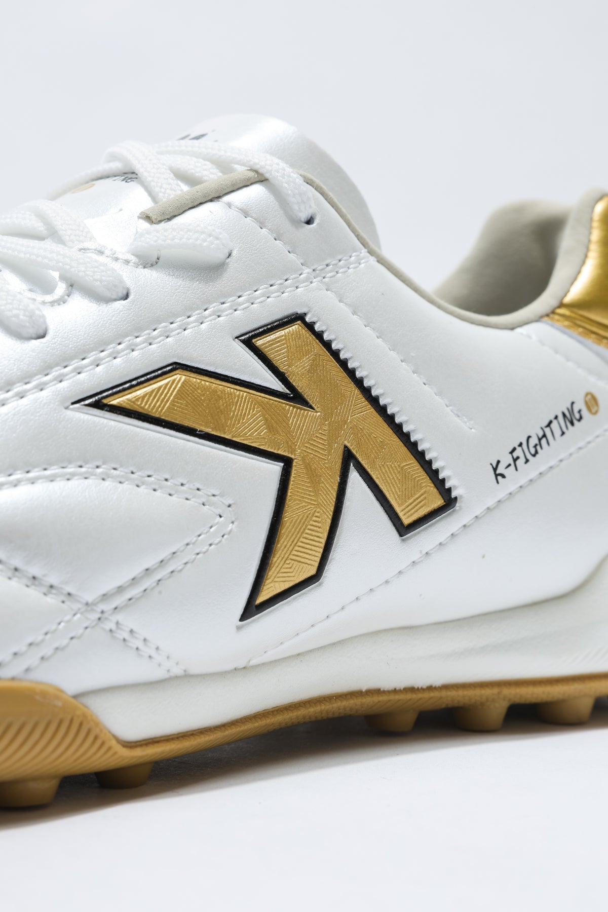 Men Football & Mini Soccer Shoes - Turf (TF) - White/Golden