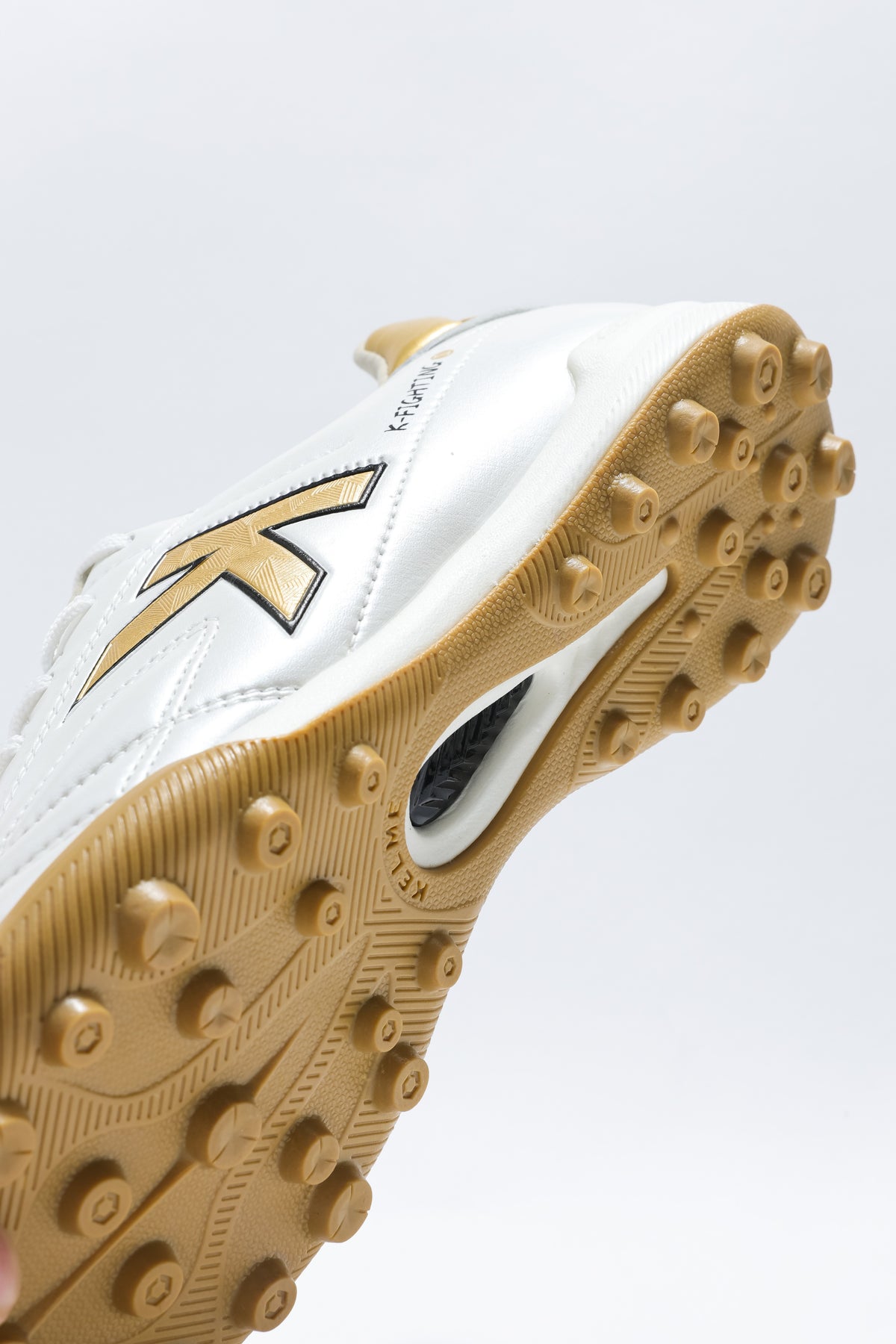 Men Football & Mini Soccer Shoes - Turf (TF) - White/Golden