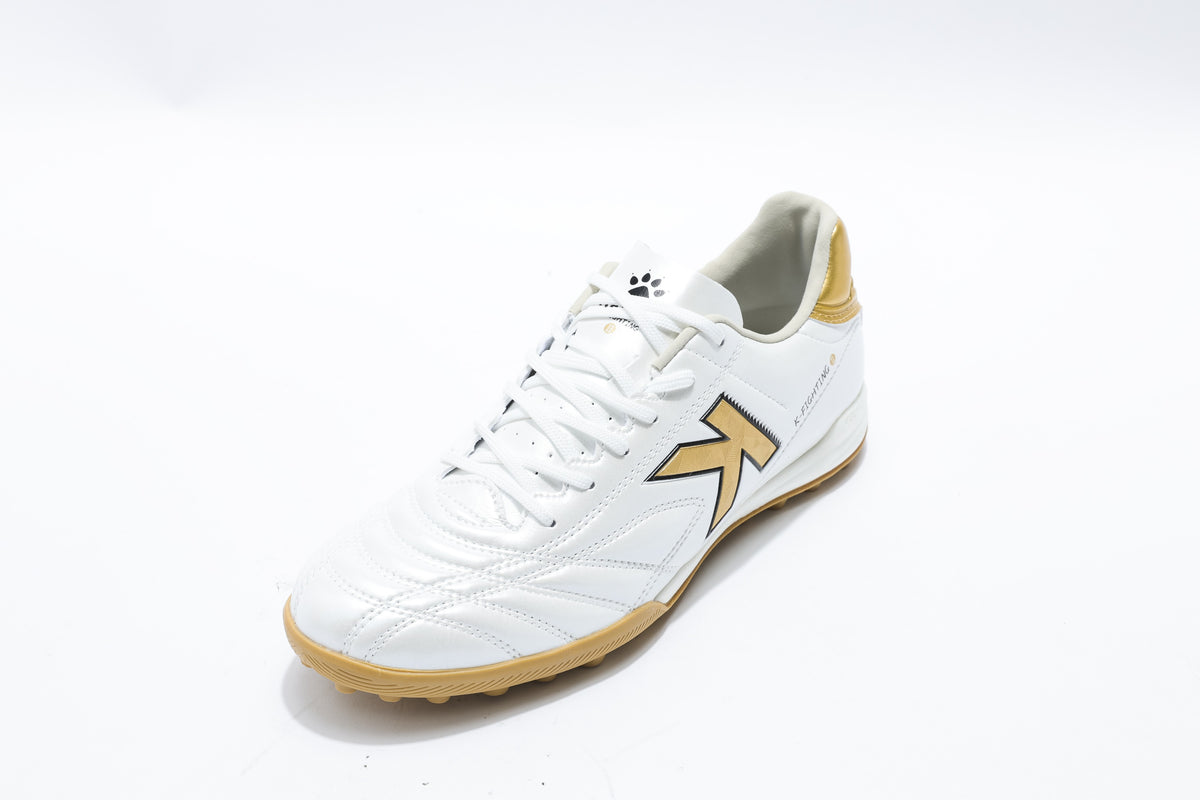 Men Football & Mini Soccer Shoes - Turf (TF) - White/Golden