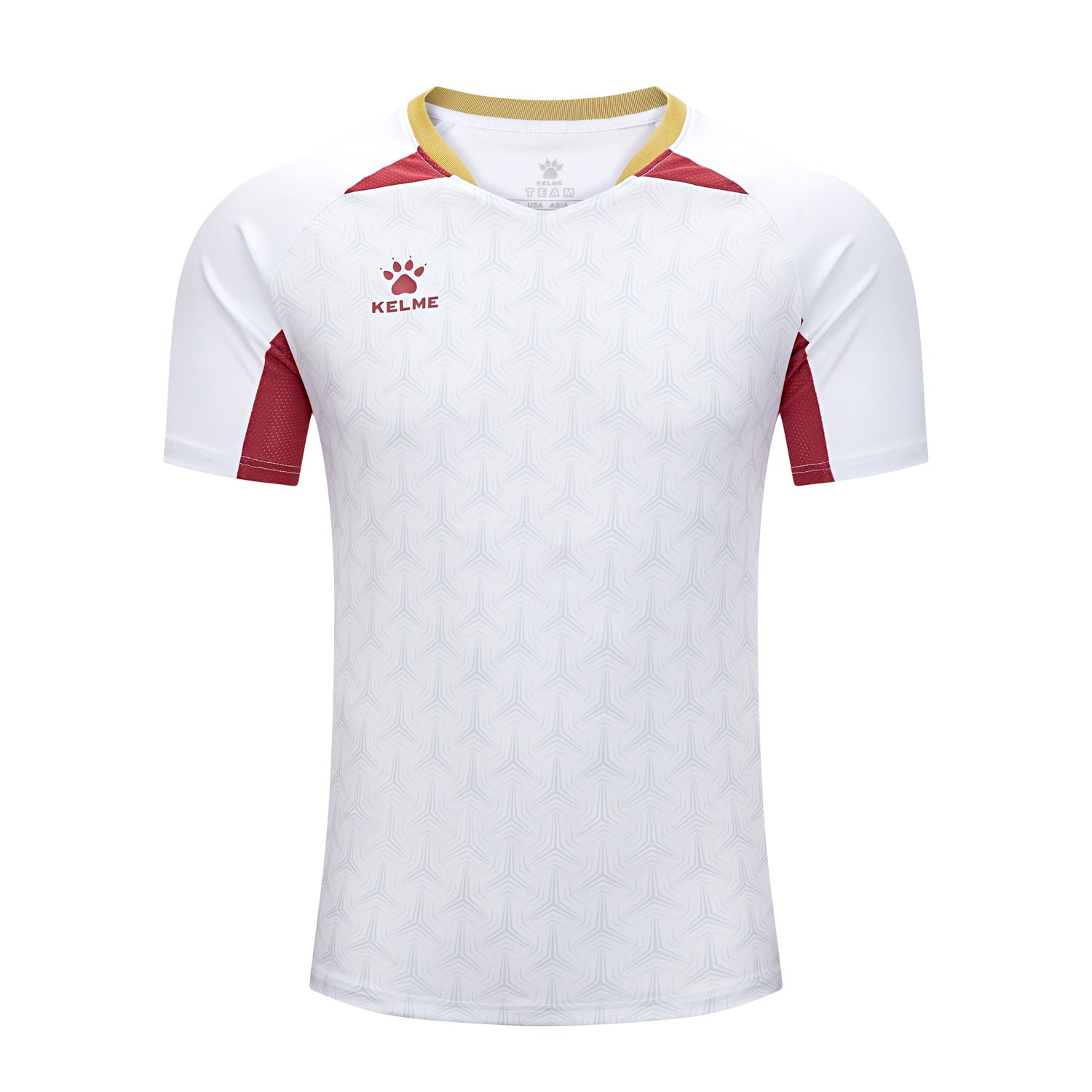 Short Sleeve Football Shirt (Adults) - White/Wine Red