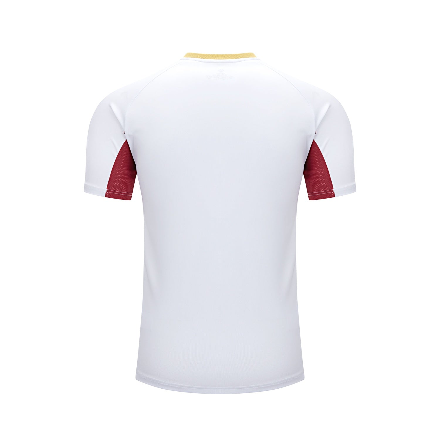 Short Sleeve Football Shirt (Adults) - White/Wine Red