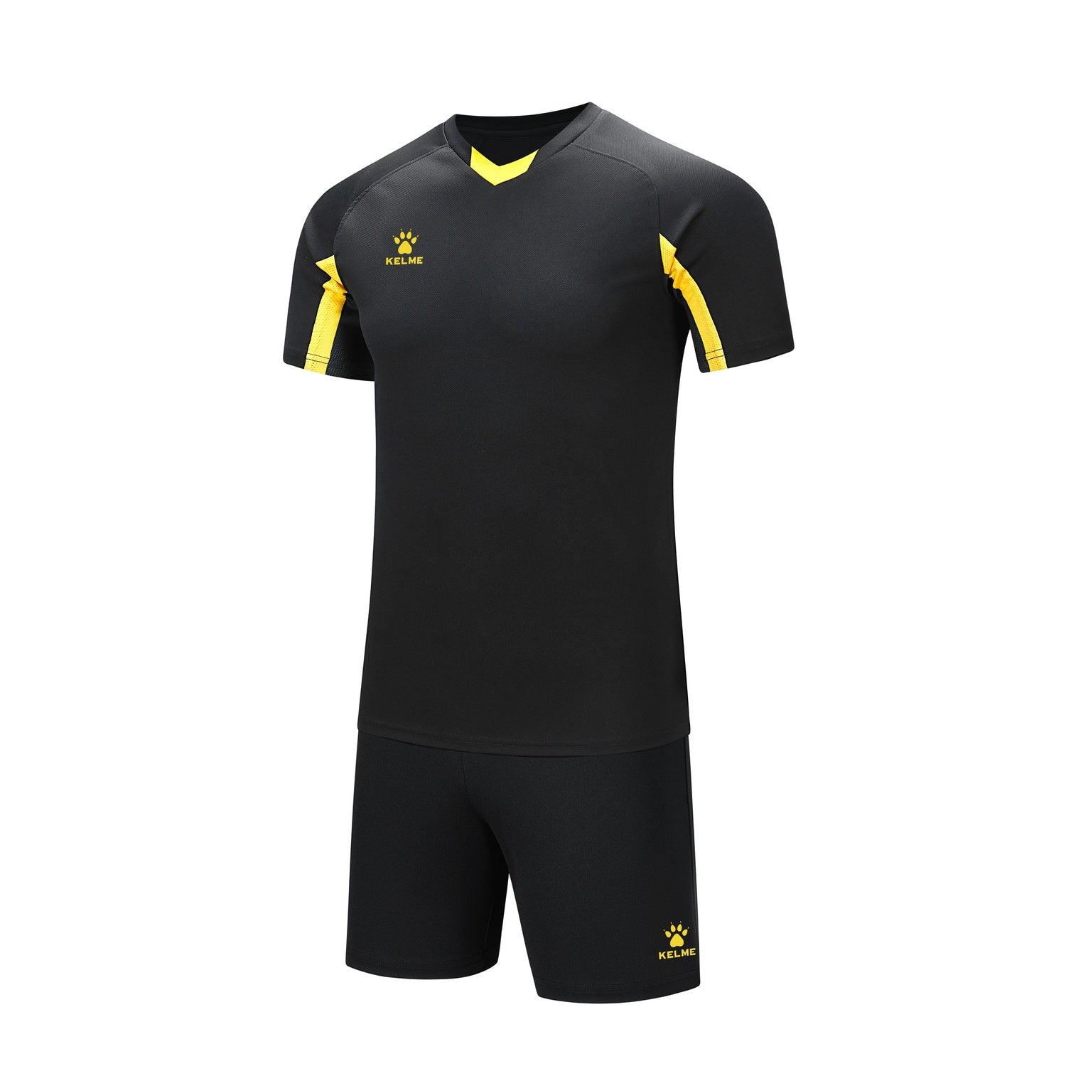Short Sleeve Football Set (Adults) - Black/Yellow