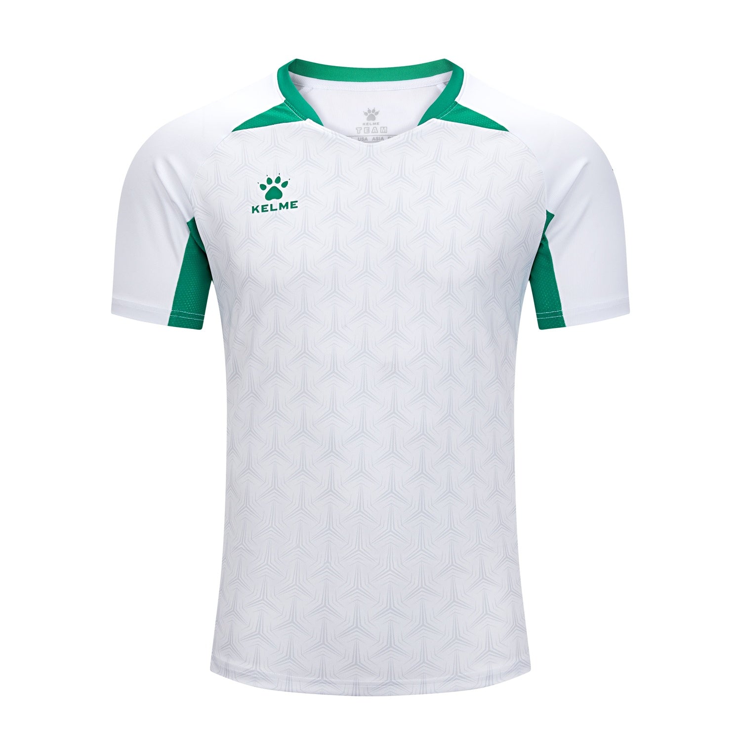 Short Sleeve Football Shirt (Adults) - White/Green