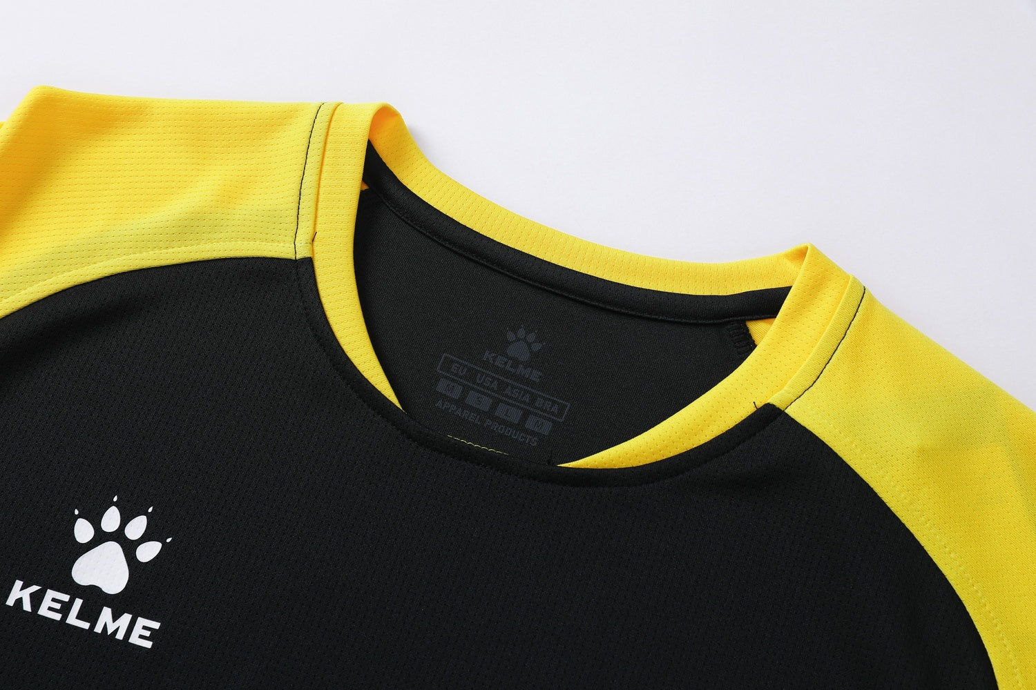 Short Sleeve Football Shirt (Adults) - Black/Yellow