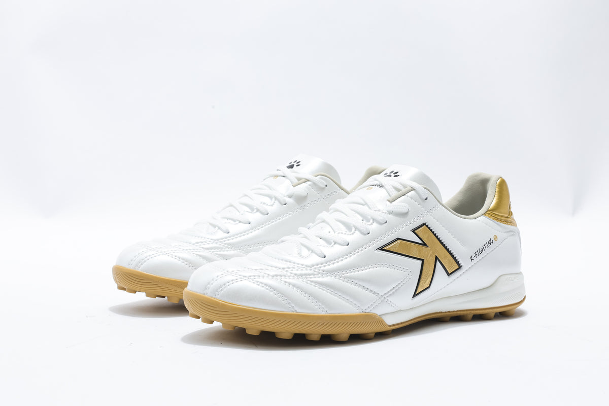 Men Football & Mini Soccer Shoes - Turf (TF) - White/Golden