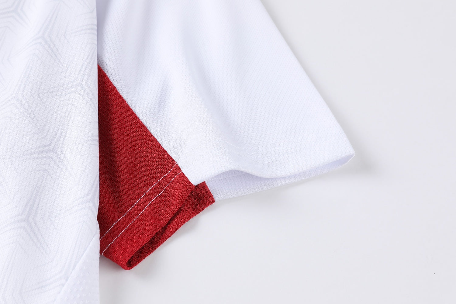 Short Sleeve Football Shirt (Adults) - White/Wine Red