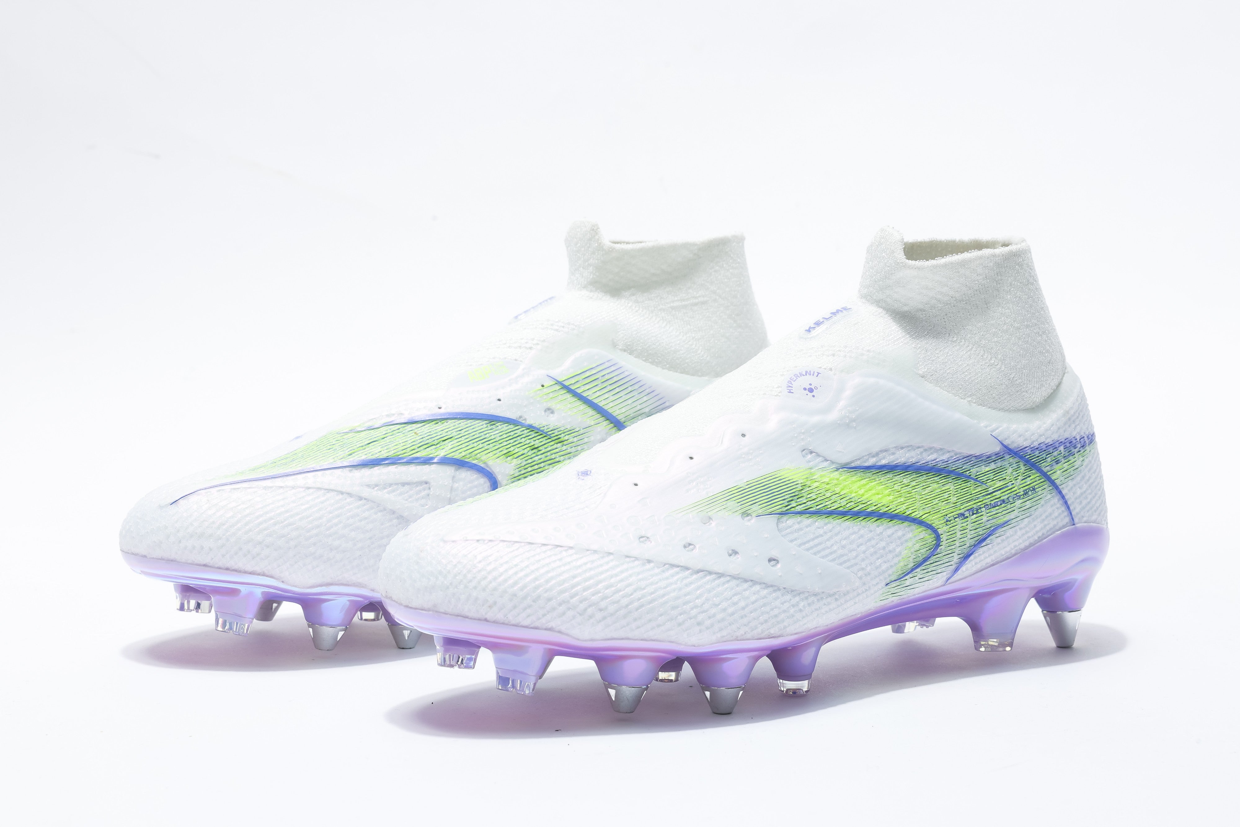 Men Football Shoes - Soft Ground (SG) 1 - White/Purple