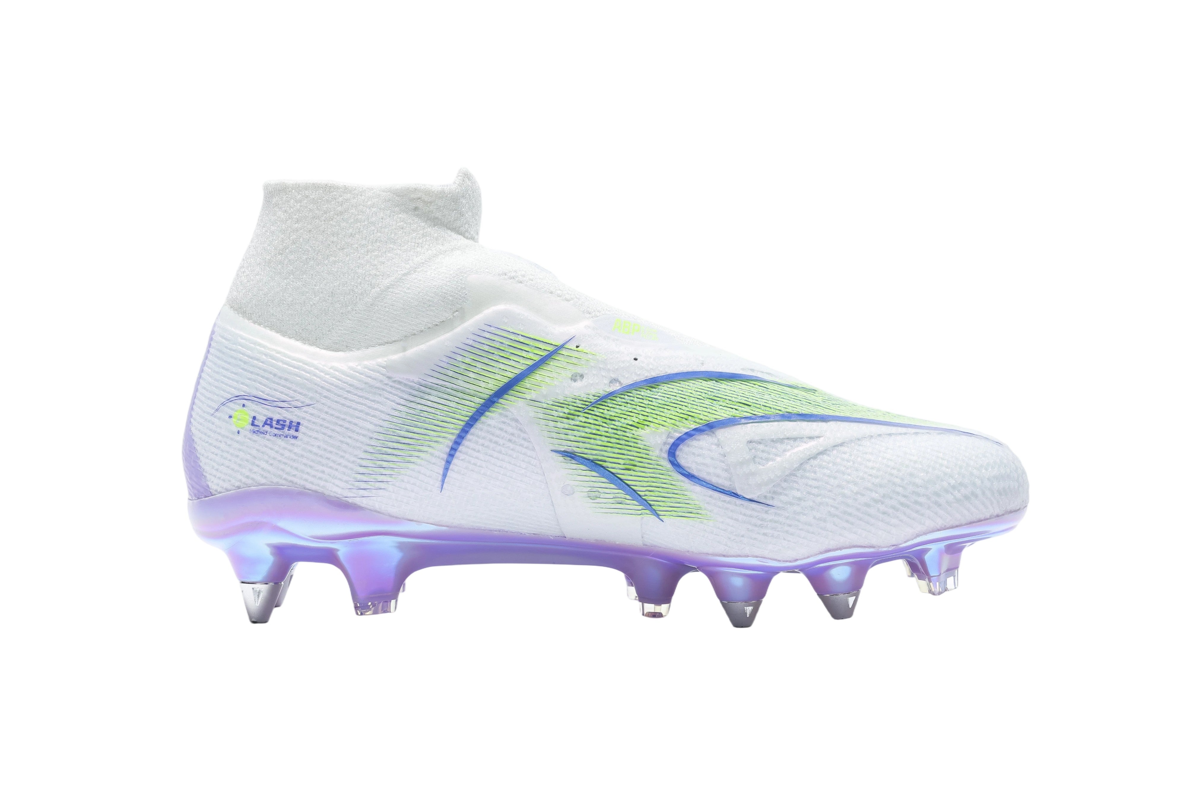 Men Football Shoes - Soft Ground (SG) 1 - White/Purple