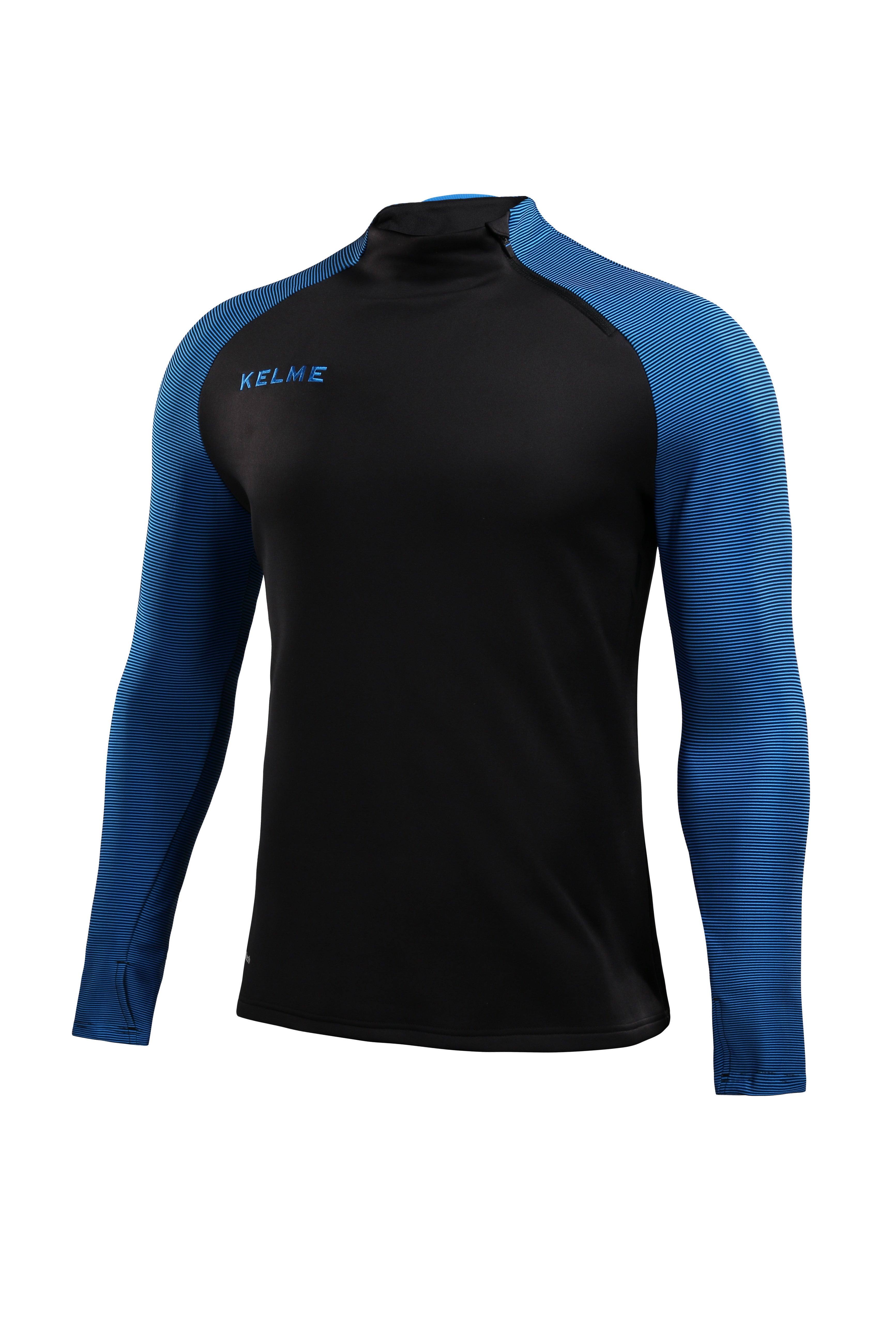 Training Pull-Over Jacket (Adult) - Black/Neon Blue